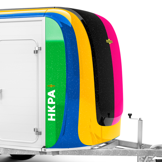 HKPA Farben Poly-Bug | © Humbaur GmbH Darstellung aller konfigurierbaren Farben für den Kofferanhänger HKPA | © Humbaur GmbH