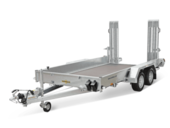 Trailer Tandem axle with steel ramps in detail