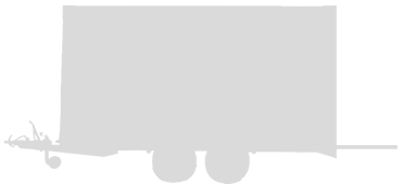 Remorque à plateforme élévatrice avec fourgon silhouette vue latérale