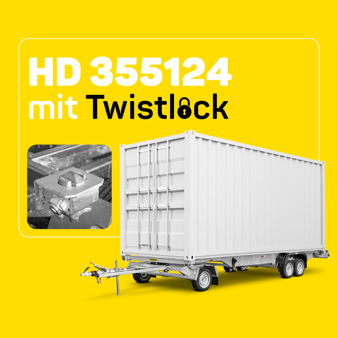 Mit Twistlock-Verriegelung - ideal für den Containertransport